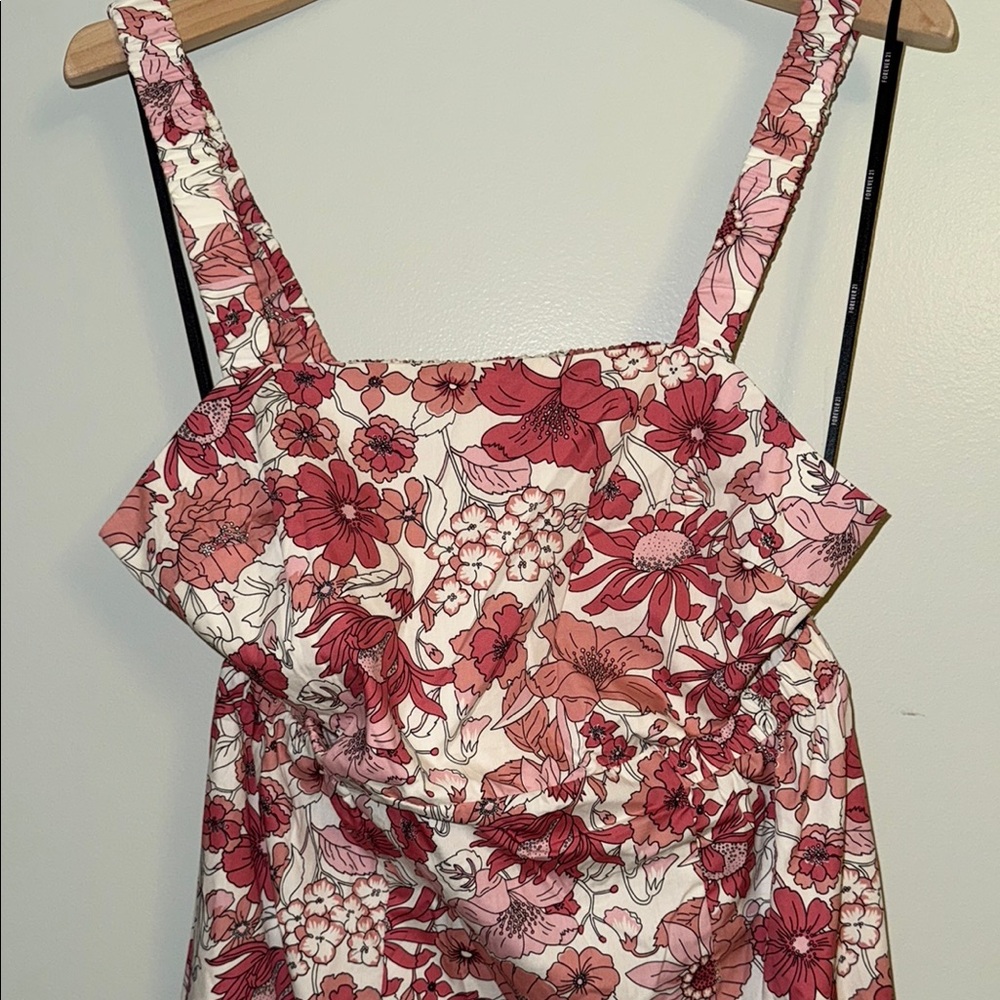 Floral Dress - Pink and White